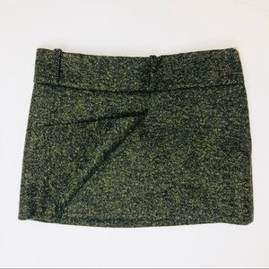 Acne Olive Green “Roxy” Wool Mini Skirt